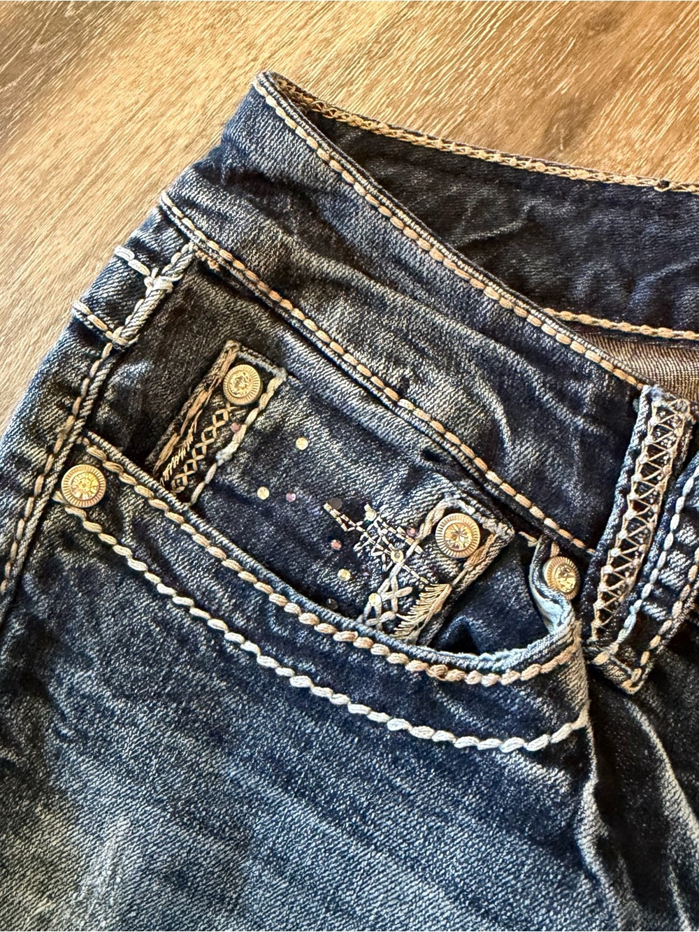 Y2K Rhinestone Bootcut Jeans - Picture 4 of 5